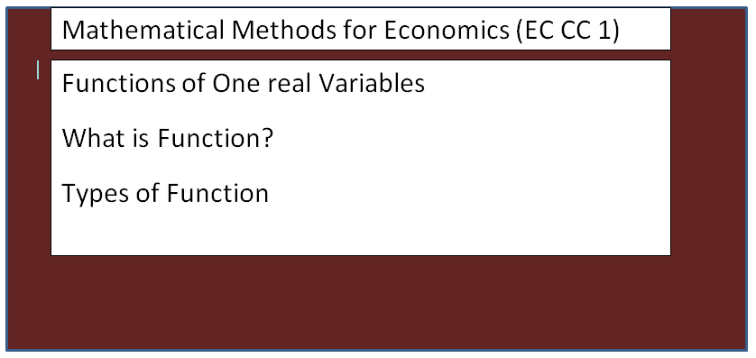 Economics Honours EC CC 3